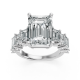 Emerald 14K White Gold Fashion Bridal Ring
