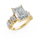 Emerald 14K White Gold Fashion Bridal Ring