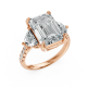 Emerald 14K White Gold Fashion Bridal Ring