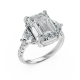 Emerald 14K White Gold Fashion Bridal Ring