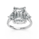 Emerald 14K White Gold Fashion Bridal Ring