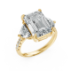 Emerald 14K White Gold Fashion Bridal Ring
