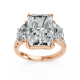 Radiant 14K White Gold Fashion Bridal Ring