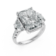 Radiant 14K White Gold Fashion Bridal Ring