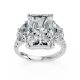 Radiant 14K White Gold Fashion Bridal Ring