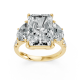 Radiant 14K White Gold Fashion Bridal Ring