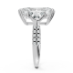 Radiant 14K White Gold Fashion Bridal Ring