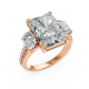 Radiant 14K White Gold Fashion Bridal Ring