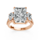 Radiant 14K White Gold Fashion Bridal Ring