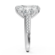 Radiant 14K White Gold Fashion Bridal Ring