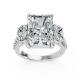 Radiant 14K White Gold Fashion Bridal Ring
