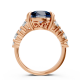 Pear Shape 14K White Gold Gems Statement Ring