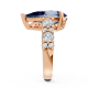 Pear Shape 14K White Gold Gems Statement Ring