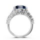 Pear Shape 14K White Gold Gems Statement Ring