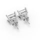 4 Prong Solitaire Earrings