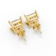 4 Prong Solitaire Earrings