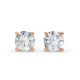 4 Prong Solitaire Earrings