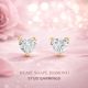 3 Prong Solitaire Earrings