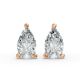 3 Prong Solitaire Earrings