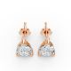 3 Prong Solitaire Earrings