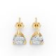 3 Prong Solitaire Earrings