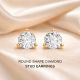 3 Prong Solitaire Earrings
