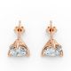 3 Prong Solitaire Earrings