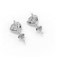 3 Prong Solitaire Earrings