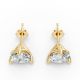 3 Prong Solitaire Earrings