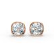 Bezel Set Solitaire Earrings