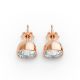 Bezel Set Solitaire Earrings