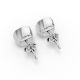 Bezel Set Solitaire Earrings