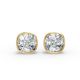 Bezel Set Solitaire Earrings