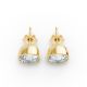 Bezel Set Solitaire Earrings