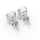 Bezel Set Solitaire Earrings