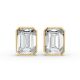 Bezel Set Solitaire Earrings