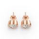Bezel Set Solitaire Earrings