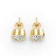 Bezel Set Solitaire Earrings