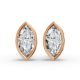 Bezel Set Solitaire Earrings