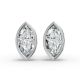 Bezel Set Solitaire Earrings