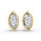 Bezel Set Solitaire Earrings