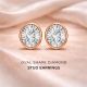 Bezel Set Solitaire Earrings