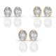 Bezel Set Solitaire Earrings