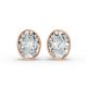 Bezel Set Solitaire Earrings