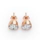 Bezel Set Solitaire Earrings