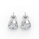 Bezel Set Solitaire Earrings