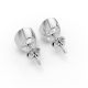 Bezel Set Solitaire Earrings