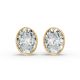 Bezel Set Solitaire Earrings