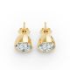 Bezel Set Solitaire Earrings