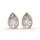 Bezel Set Solitaire Earrings
